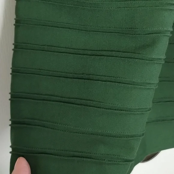 Lili Wang for Lilies Closet Womens Dress 10 Anthro Green Sleeveless Pin Tuck - Picture 4 of 11